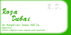 roza dubai business card